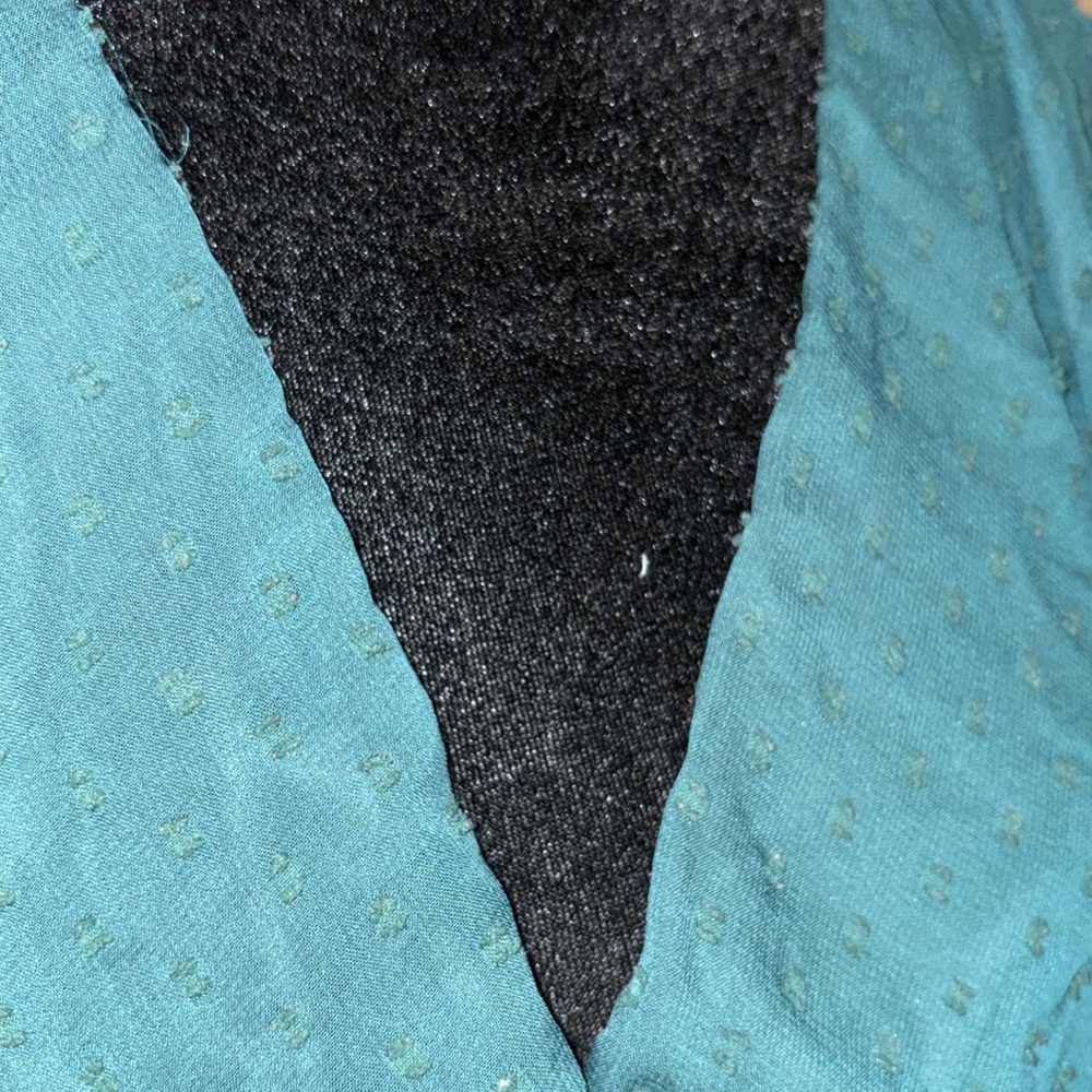 ANDREE' by unit Medium Dark Teal Long Sheer  Sleeve midi embroidered dress- GC🩷 - Picture 14 of 16